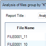 Analysis of files group