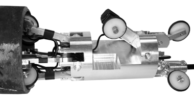 The example of the turbine rotor flushing hole using the Type 16 scanning device connected to the TSC-type instrument