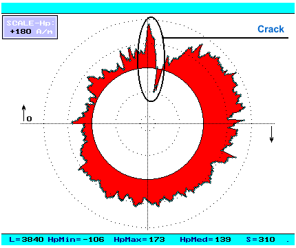 The field distribution along the disk rim