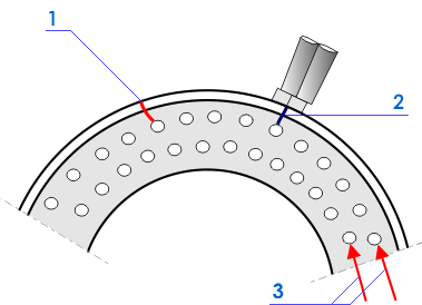 The location of revealed crack and SC zone - a potential crack