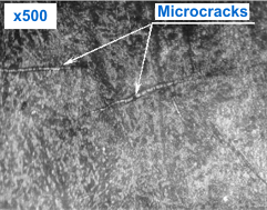 Results of metallographic investigation